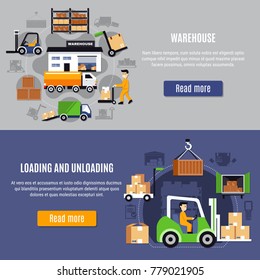 Warehouse Flat Banner Set