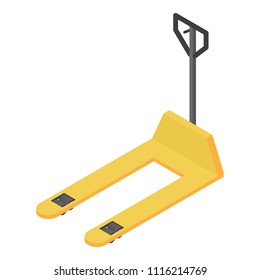 Warehouse forklift icon. Isometric of warehouse forklift vector icon for web design isolated on white background