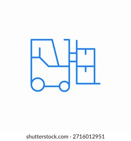 Vector de letrero de icono de carretilla elevadora de almacén