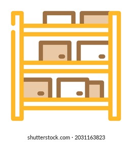 warehouse furniture color icon vector. warehouse furniture sign. isolated symbol illustration