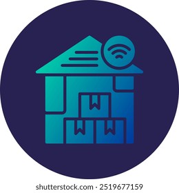 Ícone de Gradiente do Círculo do Glifo do Depósito