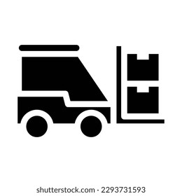 gráfico vectorial de ilustración de icono de glifo de almacén