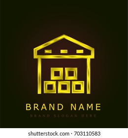 Warehouse Golden Metallic Logo