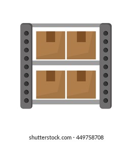 Warehouse goods storage icon Isolated vector illustration