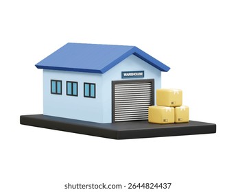3D-Illustrationsrendering mit Lagersymbol