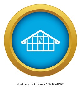 Warehouse icon blue vector isolated on white background for any design