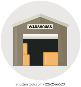 Warehouse icon clipart isolated vector illustration