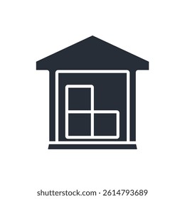 warehouse icon icon collection .design style with background