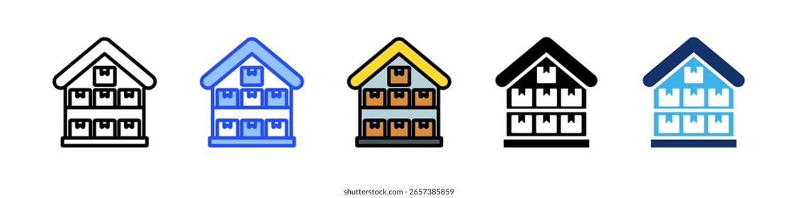 Coleção De Ícones De Depósito Com Vários Estilos