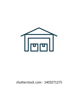Warehouse icon design, clean vector - Vector