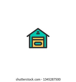 Warehouse icon design. e-commerce icon vector illustration