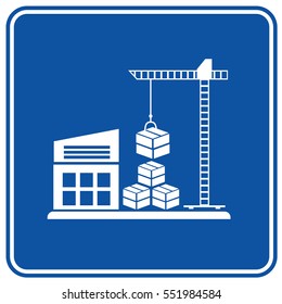 Warehouse icon design,clean vector