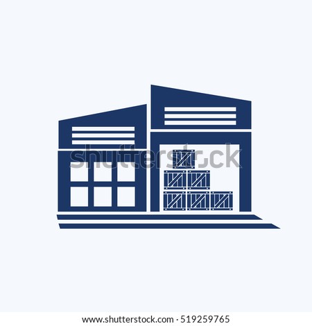 Warehouse icon design,clean vector