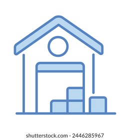 Warehouse icon editable stock vector illustration