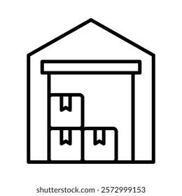 Warehouse Icon Element For Design