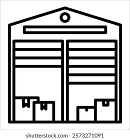 Warehouse Icon Element For Design
