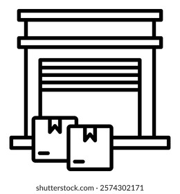 Warehouse Icon Element For Design