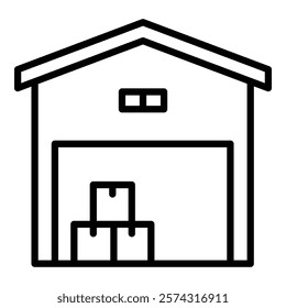 Warehouse Icon Element For Design