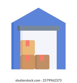 Warehouse Icon Element For Design