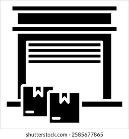 Warehouse Icon Element For Design