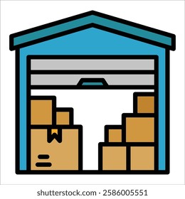 Warehouse Icon Element For Design