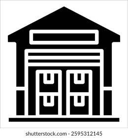 Warehouse Icon Element For Design