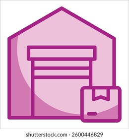 Warehouse Icon Element For Design