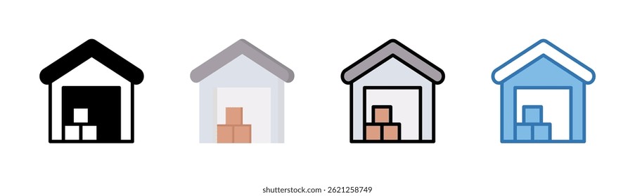 Warehouse Icon Element For Design