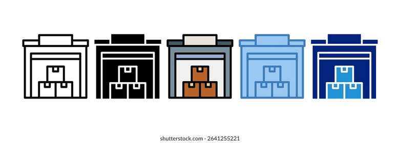 Warehouse Icon Element For Design