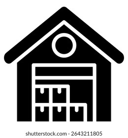 Warehouse Icon Element For Design