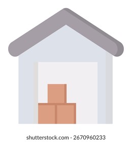 Warehouse Icon Element For Design