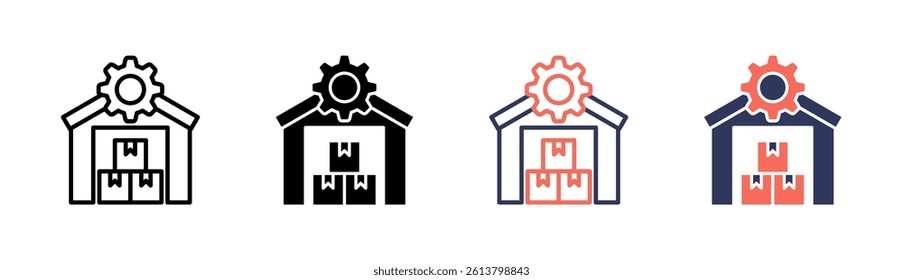 Warehouse Icon Element For Design And Vector