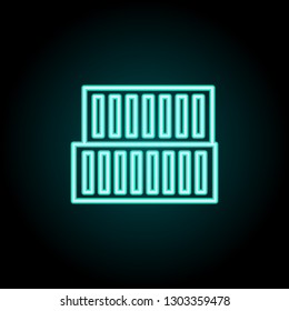 Warehouse icon. Elements of Logistics in neon style icons. Simple icon for websites, web design, mobile app, info graphics