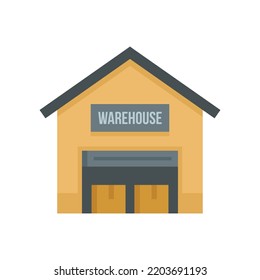 Warehouse icon. Flat illustration of Warehouse vector icon isolated on white background