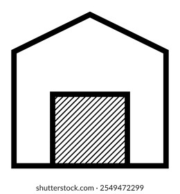 Icono de almacén. Icono de la casa. Icono de edificio