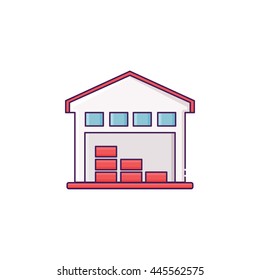Warehouse Icon Illustration