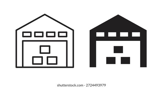 Illustration des Lagersymbols, dünner Linienvektor, Webdesignzeichen,