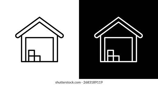 Icono de almacén Ilustración. Gráfico de Vector. EPS 10