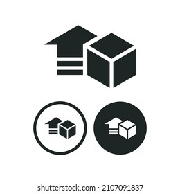 Warehouse icon isolated of flat style design on white background