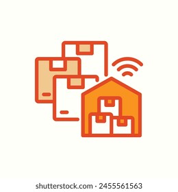 warehouse icon, isolated icon in light background, perfect for website, blog, logo, graphic design, social media, UI, mobile app