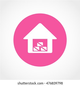 warehouse Icon Isolated on White Background