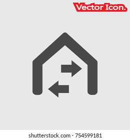 warehouse icon isolated sign symbol and flat style for app, web and digital design. Vector illustration.