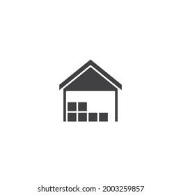 warehouse icon, isolated warehouse sign icon, vector illustration