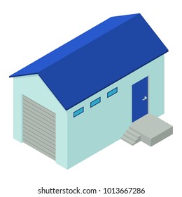 Warehouse icon. Isometric illustration of warehouse vector icon for web