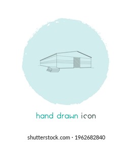 Warehouse icon line element. Vector illustration of warehouse icon line isolated on clean background for your web mobile app logo design.
