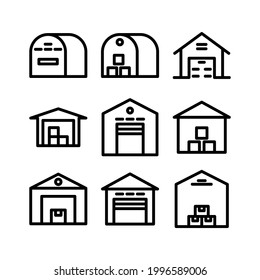 warehouse icon or logo isolated sign symbol vector illustration - Collection of high quality black style vector icons

