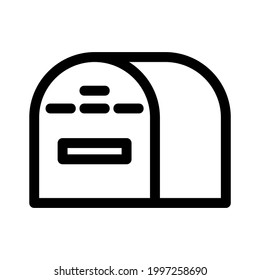 icono de almacén o logotipo símbolo de signo aislado ilustración vectorial - iconos vectoriales de estilo negro de alta calidad
