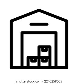 Lagerhaltungssymbol oder Logo einzeln auf Zeichensymbolen Vektorgrafik - hochwertige Vektorsymbole in schwarzem Stil
