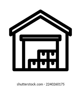 warehouse icon or logo isolated sign symbol vector illustration - high quality black style vector icons
