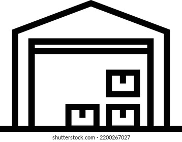 Warehouse icon, logo or symbol
